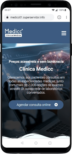 Modelo de Site para médicos autônomos, clinica de médicos ou consultórios médicos