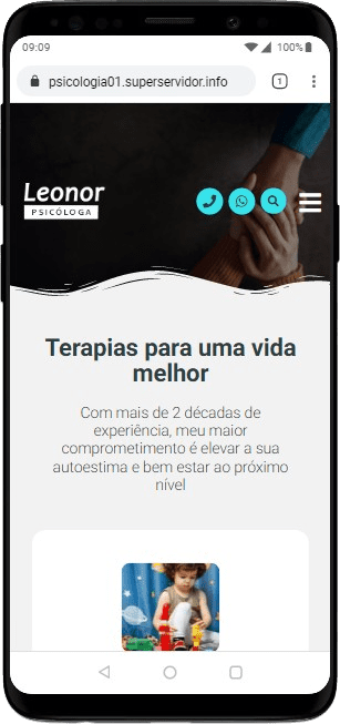 Modelo de site para psicólogos e consultórios de psicoterapia, psicologia ou terapias