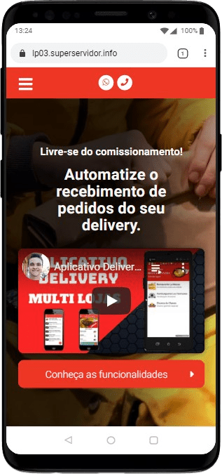 Modelo de página de vendas para vender aplicativo e software