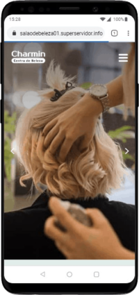 Modelo de site para salões de beleza, barbearias, cabeleireiros, manicures e depiladores
