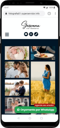 Modelo de Site para Fotógrafos, estúdios fotográficos e empresas de fotografias